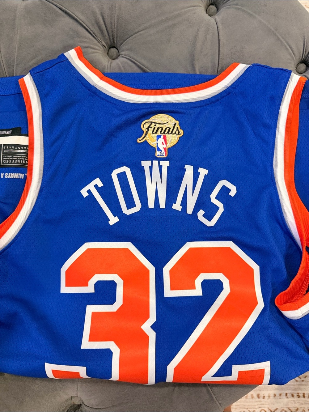 Nike Royal Blue and Orange NBA Sleeveless Jersey - Picture 5 of 7